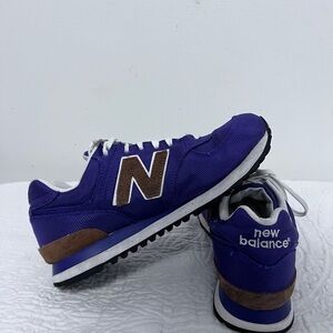 New Balance 574 Purple and Copper Brown Sneakers